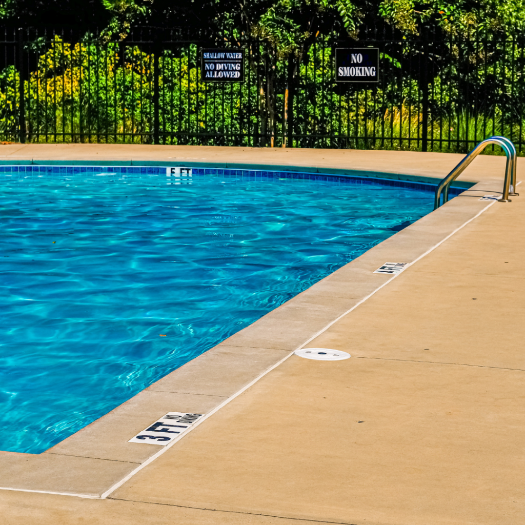 Concrete pool decks